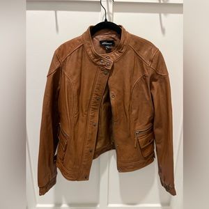 Caramel Brown Leather Jacket